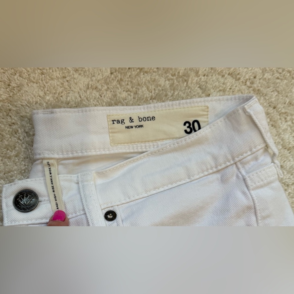 Rag & Bone Crisp White Trousers - Picture 4 of 7